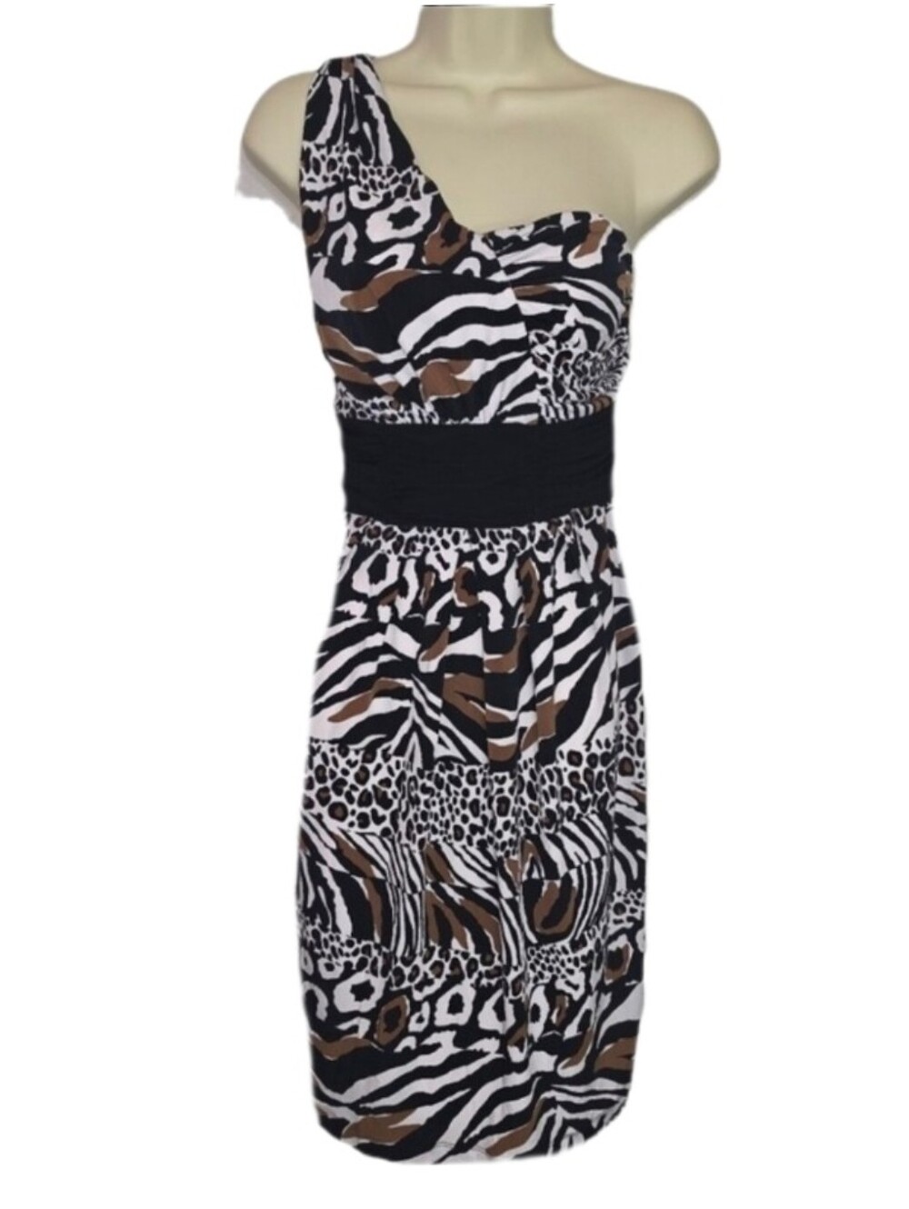 Cato Dress Bodycon Leopard and Zebra Print NWT Black Size 7